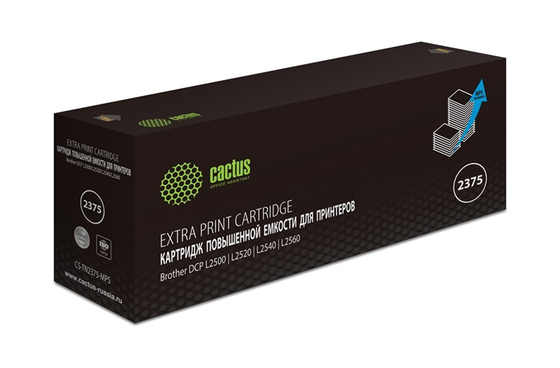 Картридж лазерный Cactus CS-TN2375-MPS TN-2375X черный (10400стр.) для Brother DCP L2500/L2520/L2540/L2560 Картридж лазерный Cactus CS-TN2375-MPS TN-2375X черный (10400стр.) для Brother DCP L2500/L2520/L2540/L2560