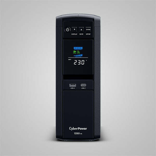 Источник бесперебойного питания Cyberpower CP1350EPFCLCD Line-Interactive 1350VA/810W USB/RS-232/RJ11/45 (6 EURO) (rep. CP1300EPFCLCD)