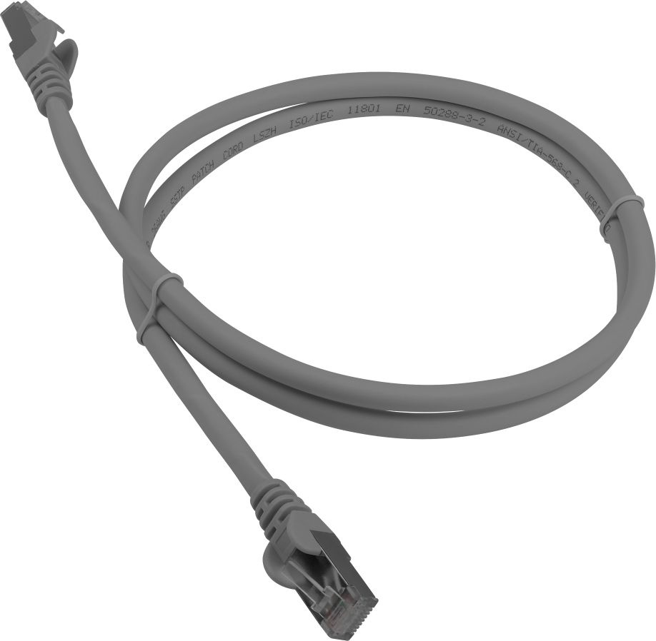  Патч-корд LANMASTER LSZH FTP кат.6A, 1.0 м, серый