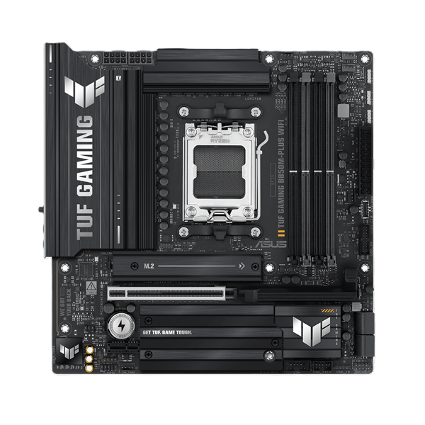 Материнская плата ASUS TUF GAMING B850M-PLUS WIFI, AM5, B850, 4*DDR5, 4*SATA, 3*M.2, 7*USB 3.2, 4*USB 2.0, Type-C, 2*PCIx16, 1*PCIx1, DP+HDMI, mATX; 90MB1IY0-M0EAY0 Материнская плата ASUS TUF GAMING B850M-PLUS WIFI, AM5, B850, 4*DDR5, 4*SATA, 3*M.2, 7*USB 3.2, 4*USB 2.0, Type-C, 2*PCIx16, 1*PCIx1, DP+HDMI, mATX; 90MB1IY0-M0EAY0