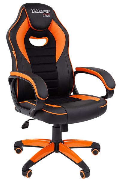 Офисное кресло Chairman   game 16 Россия экопремиум черный/оранжевый