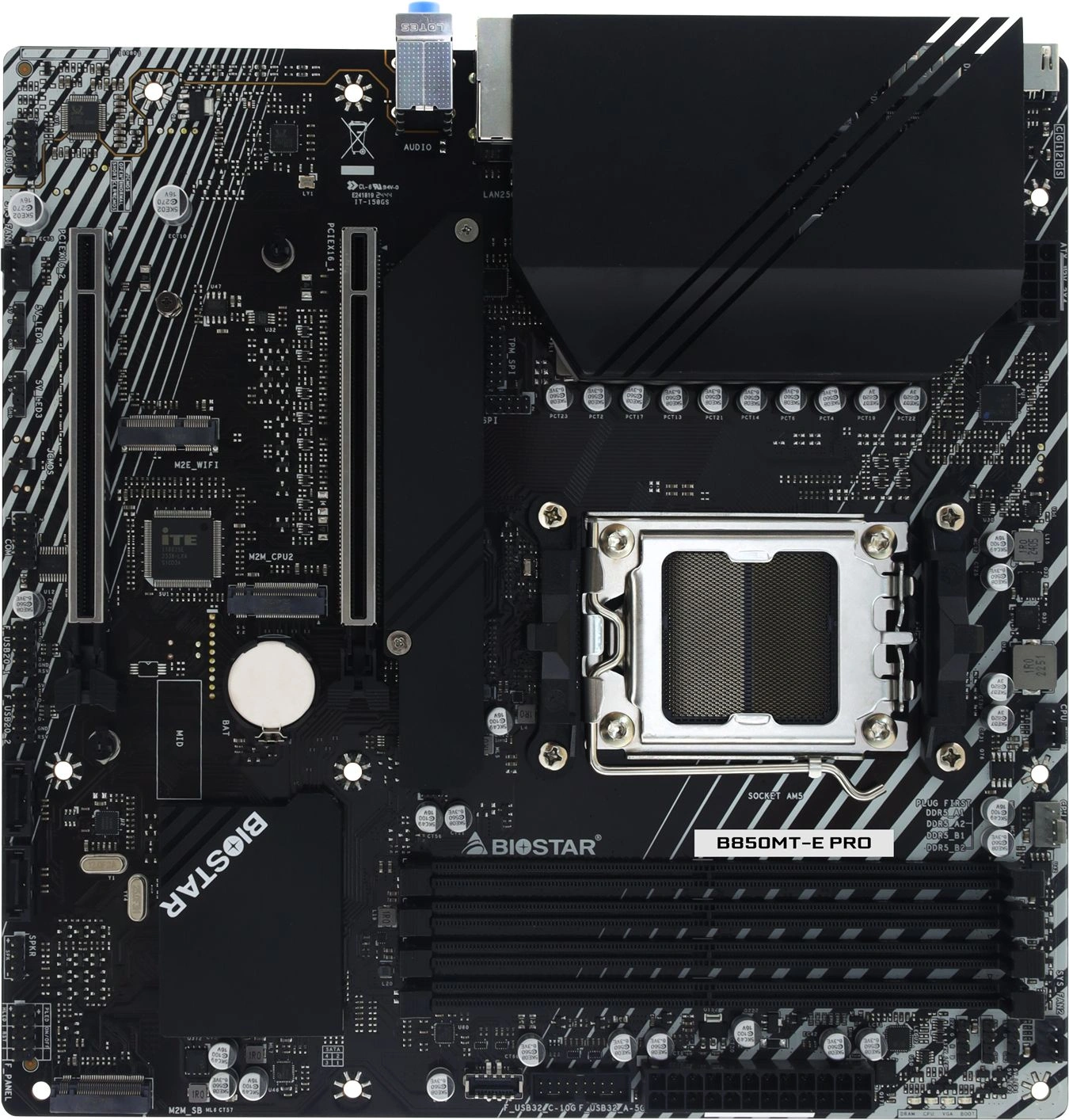 Материнская плата Biostar B850MT-E Pro Socket AM5 AMD B850 4xDDR5 mATX AC`97 8ch(7.1) 2.5Gg RAID+HDMI+DP Материнская плата Biostar B850MT-E Pro Socket AM5 AMD B850 4xDDR5 mATX AC`97 8ch(7.1) 2.5Gg RAID+HDMI+DP