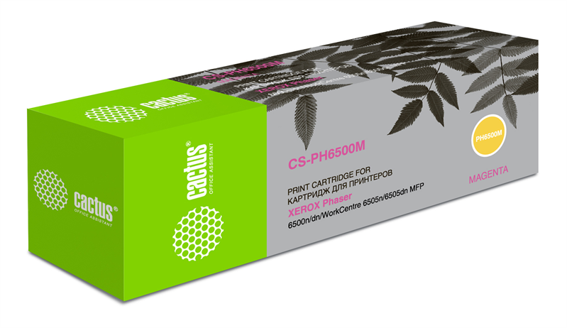 Картридж лазерный Cactus CS-PH6500M 106R01602 пурпурный (2500стр.) для Xerox Phaser 6500/WorkCentre 6505 Картридж лазерный Cactus CS-PH6500M 106R01602 пурпурный (2500стр.) для Xerox Phaser 6500/WorkCentre 6505