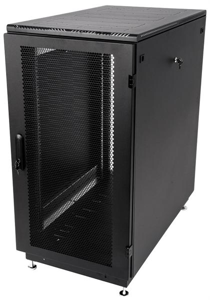  Шкаф телекоммуникационный напольный 22U (600 ? 1000) дверь перфорированная 2 шт., цвет черный