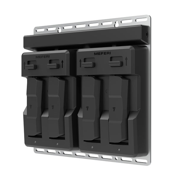 4-слотовая зарядка для АКБ Meferi ASSY: ME10 KIT Incl. ME10-4SBATC-01 and PWS-DC-122BEU-05