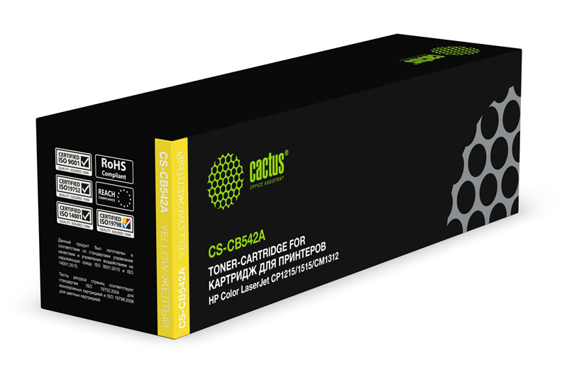 Картридж лазерный Cactus CS-CB542A CB542A желтый (1400стр.) для HP CLJ CP1215/1515/CM1312 Картридж лазерный Cactus CS-CB542A CB542A желтый (1400стр.) для HP CLJ CP1215/1515/CM1312