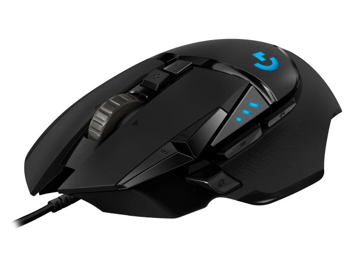 Мышь Logitech Gaming Mouse G502 Hero, 100-25.600dpi, USB, Black [910-005471]