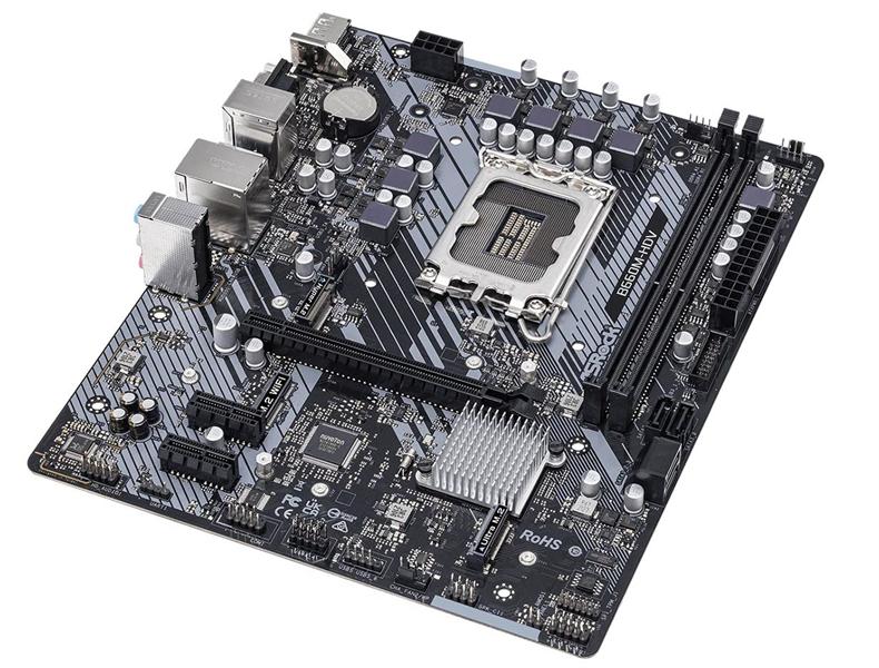 Материнская плата ASROCK B660M-HDV, LGA1700, B660, 2*DDR4, DP+D-Sub+HDMI, 4xSATA3 6.0 (RAID), M.2 Socket, Type-C, 3 x USB 3.2 Type-A, 2xUSB 2.0, mATX; 90-MXBH40-A0UAYZ