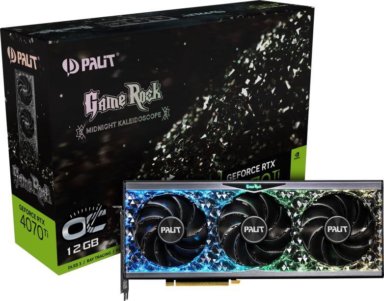 Видеокарта PALIT RTX4070Ti GAMEROCK OC 12GB GDDR6X 192bit 3-DP HDMI NED407TU19K9-1045G