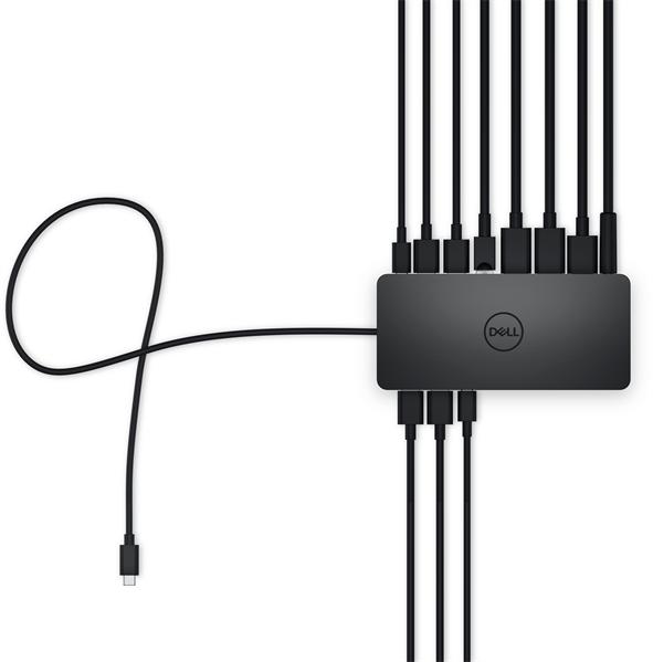 Докстанция Dell Dock UD22 Universal; 130W (USB-C) (2xDP 1.2; 1xHDMI 2.0; 2xUSB-C; 4xUSB-A; 1xRJ-45) (без EU кабеля питания в компл)