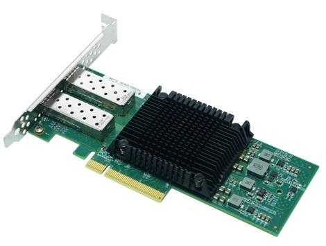  Сетевая карта PCIe 4.0 x8, 2 x 25G, разъем SFP28, Intel E810 chipset