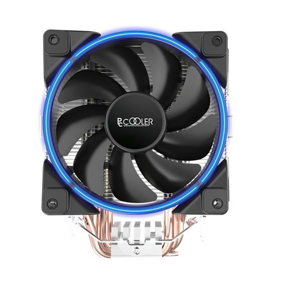 Кулер для процессора PCCooler GI-X5B S775/115X/1700/AM2/AM3/AM4 (24 шт/кор, TDP 160W, вентилятор 120мм с PWM, Blue LED FAN, 5 тепловых трубок 6мм, 1000-1800RPM, 26.5dBa)