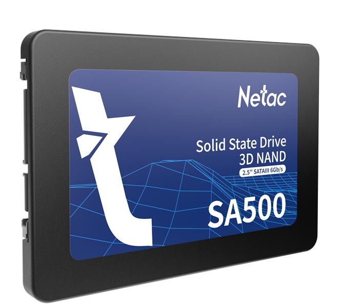 Ssd накопитель Netac SSD SA500 512GB 2.5 SATAIII 3D NAND, R/W up to 520/450MB/s, TBW 240TB, 3y wty