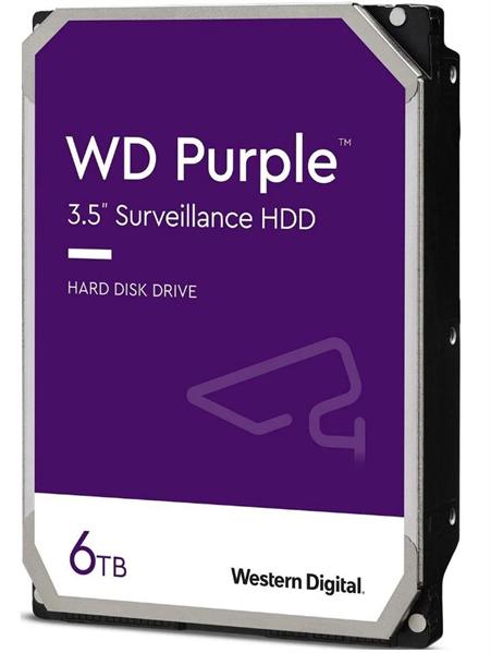 Жесткий диск Western Digital HDD SATA-III  6Tb Purple WD63PURZ, IntelliPower, 256MB buffer (DV-Digital Video), 1 year
