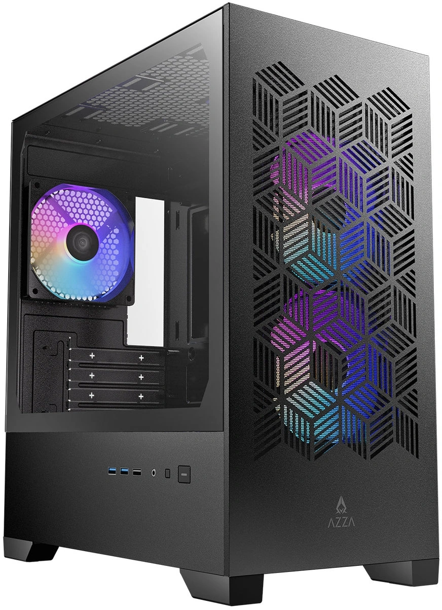 Корпус Azza AEROHEX-M черный без БП mATX 8x120mm 2x140mm 1xUSB2.0 2xUSB3.0 audio bott PSU Корпус Azza AEROHEX-M черный без БП mATX 8x120mm 2x140mm 1xUSB2.0 2xUSB3.0 audio bott PSU