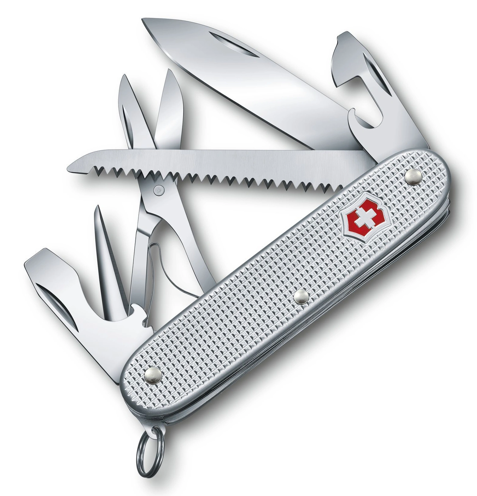 Нож перочинный Victorinox Farmer X Alox (0.8271.26) 93мм 10функц. серебристый карт.коробка Нож перочинный Victorinox Farmer X Alox (0.8271.26) 93мм 10функц. серебристый карт.коробка
