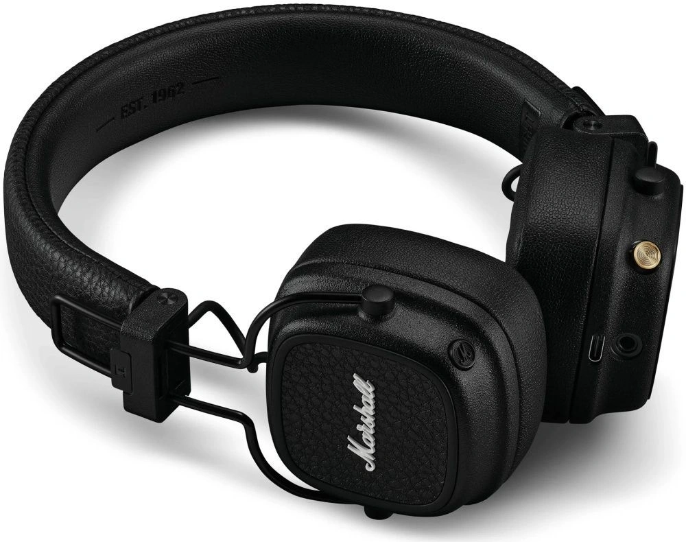 Гарнитура накладные Marshall Major V черный беспроводные bluetooth оголовье (MAJOR V BLACK) Гарнитура накладные Marshall Major V черный беспроводные bluetooth оголовье (MAJOR V BLACK)