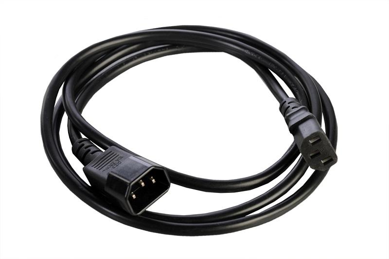  Шнур (кабель) питания с заземлением IEC 60320 C13/IEC 60320 C14, 10А/250В (3x1,0), длина 3 м.
