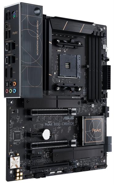 Материнская плата ASUS PROART B550-CREATOR, Socket AM4, B550, 4*DDR4, DP+HDMI, SATA3 + RAID, Audio, Gb LAN, USB 3.1*8, USB 2.0*4, COM*1 header (w/o cable), mATX ; 90MB17L0-M0EAY0