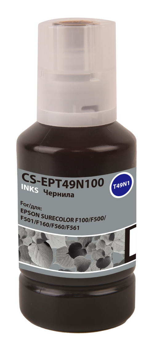 Чернила Cactus CS-EPT49N100 T49N1 черный сублимационный 140мл для Epson SureColor SC-F100/F500 Чернила Cactus CS-EPT49N100 T49N1 черный сублимационный 140мл для Epson SureColor SC-F100/F500