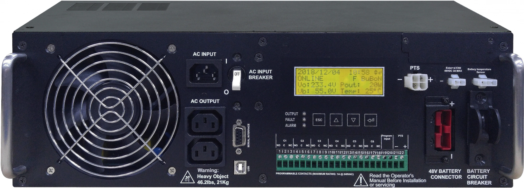 Источник бесперебойного питания Powercom Traffic TC-2000 2000Вт 2000ВА черный Источник бесперебойного питания Powercom Traffic TC-2000 2000Вт 2000ВА черный