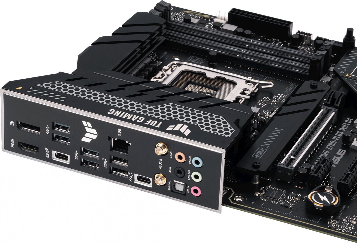 Материнская плата ASUS TUF GAMING Z790-PLUS WIFI D4, LGA1700, Z790, 4*DDR4, HDMI+DP, 4xSATA3 + RAID, M2, Audio, Gb LAN, USB 3.2, USB 2.0, ATX; 90MB1CR0-M0EAY0