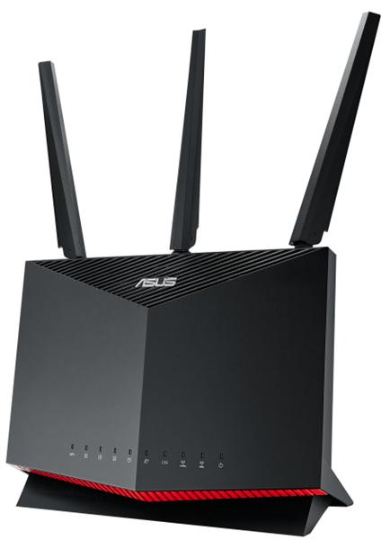  ASUS RT-AX86S // роутер 802.11 a/b/g/n/ac/ax, до 861 + 4804Мбит/c, 2,4 + 5 гГц, 3 антенны, USB, GBT+2,5GBT LAN ; 90IG05F0-MU2A00