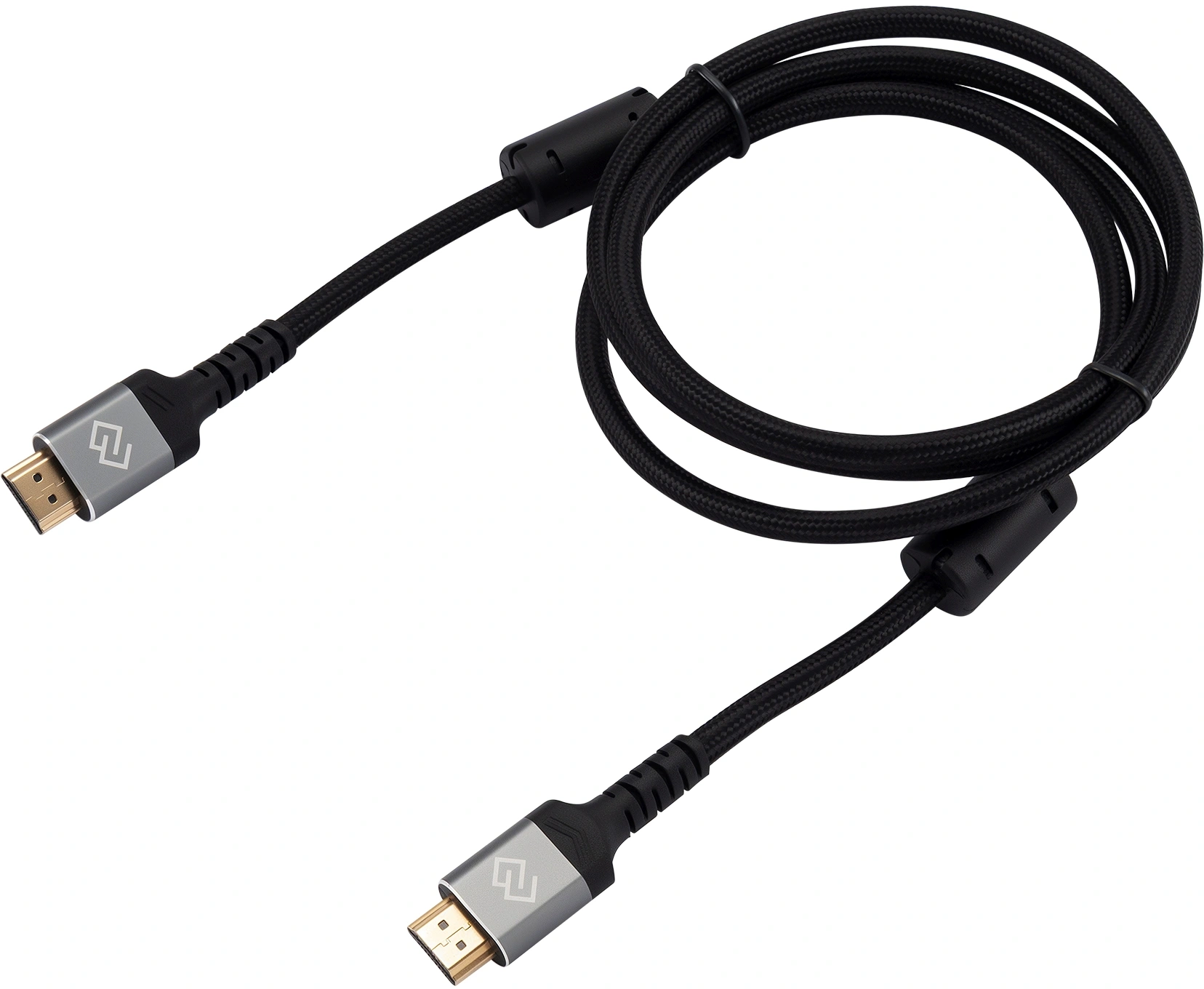 Кабель аудио-видео Digma HDMI (m)/HDMI (m) 1.5м. феррит.кольца позолоч.конт. черный (D-HDMI-2FF-V2.1-1.5M)