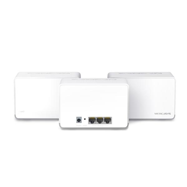 Домашний роутер MERCUSYS AX1800 Домашняя Mesh Wi-Fi 6 система, до 574 Мбит/с на 2,4 ГГц + до 1201 Мбит/с на 5 ГГц,  встр. антенны, 3 гиг. порта на каждом модуле с автораспознаванием WAN/LAN, 3 шт.