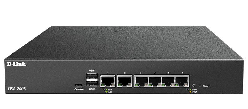 Маршрутизатор D-Link DSA-2006/A1A, Service Router, 6x1000Base-T configurable, 2xUSB ports, 3G/LTE support