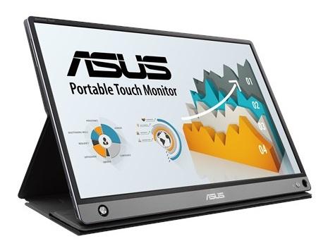 Монитор ASUS 15.6" MB16AMT Touch IPS USB-Portable 1920x1080, 5ms, 250cd/m2, 700:1, 178°/178°, Micro HDMI, USB-C, 60Hz, MM, ZenScreen pen, SmartCase, Compatible Thunderbolt 3, DarkGray, 90LM04S0-B01170