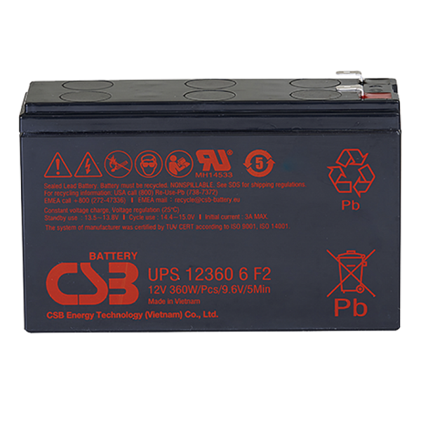 АКБ CSB Аккумуляторная батарея для ИБП 12360 6 (12V/7.5Ah) АКБ CSB Аккумуляторная батарея для ИБП 12360 6 (12V/7.5Ah)