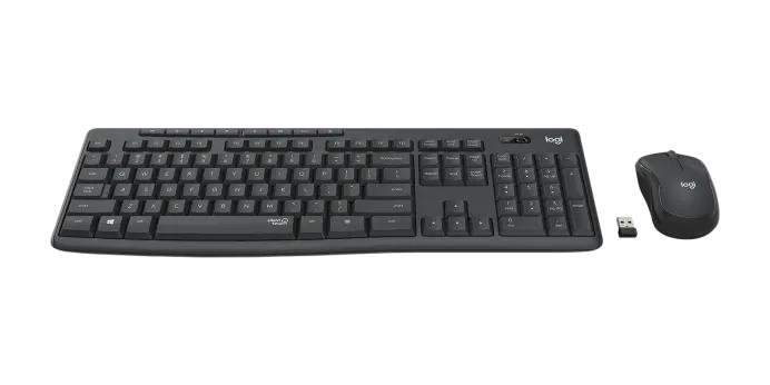 Клавиатура+мышь Logitech Wireless Desktop MK295 (Keybord&mouse), USB, SilentTouch, Black, [920-009800/920-009807]