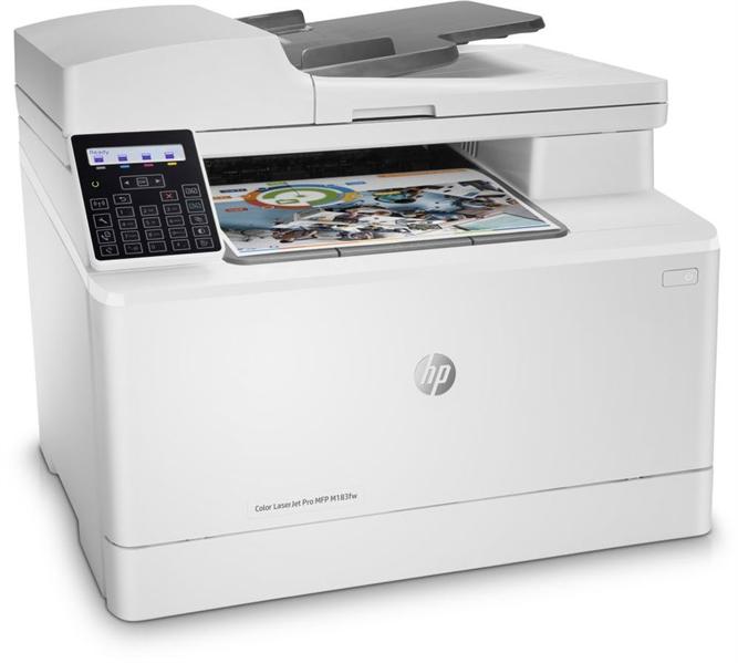 Многофункциональное устройство HP Color LaserJet Pro MFP M183fw (p/c/s/f  ,A4, 16ppm, 256Mb, ADF35, USB, WiFi/ Fast Ethernet10/100 Base-TX,1 tray  150, 1year warr,cartridge 800&700 cmy in box,Repl. T6B71A )