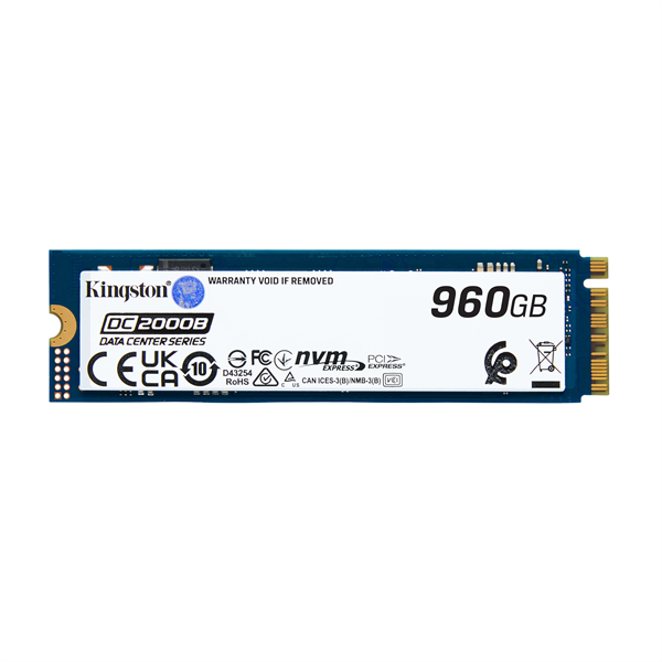 Твердотельный накопитель Kingston Enterprise SSD 960GB DC2000B M.2 2280 NVMe Gen4x4 R7000/W1300MB/s 3D TLC MTBF 2М 540 000/47 000 IOPS 700,8TBW (Data Center) 1 Year Warrаnty Твердотельный накопитель Kingston Enterprise SSD 960GB DC2000B M.2 2280 NVMe Gen4x4 R7000/W1300MB/s 3D TLC MTBF 2М 540 000/47 000 IOPS 700,8TBW (Data Center) 1 Year Warrаnty