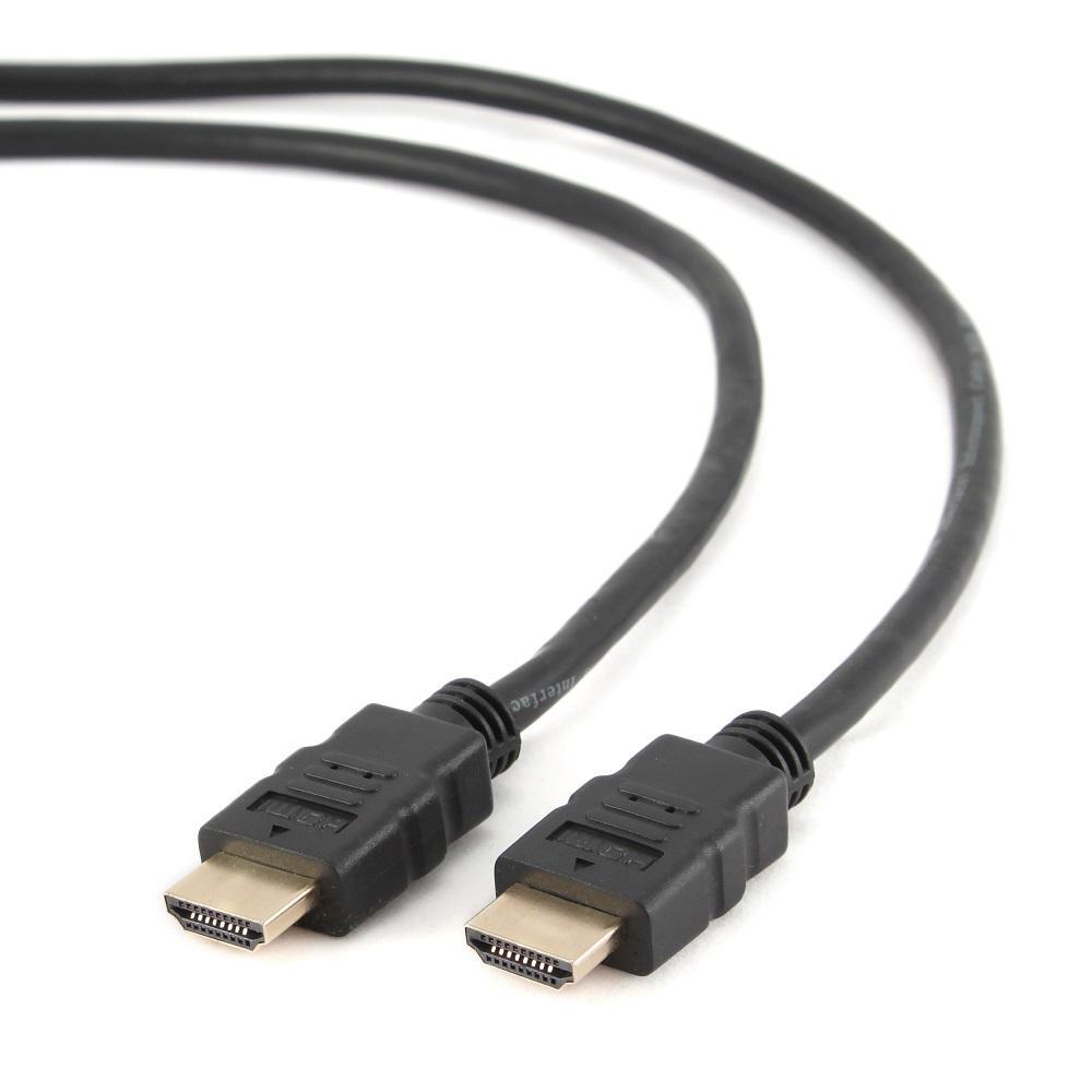  Кабель HDMI Gembird/Cablexpert CC-HDMI4-6, 1.8м, v1.4, 19M/19M, черный, позол.разъемы, экран, пакет