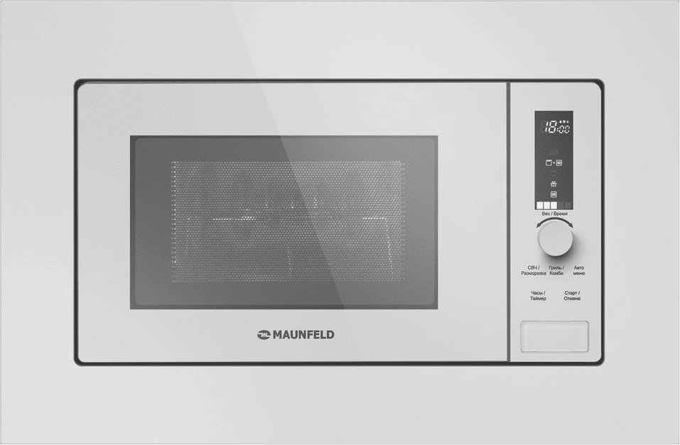 Микроволновая печь Maunfeld JBMO820GW01 20л. 1080Вт белый (встраиваемая) Микроволновая печь Maunfeld JBMO820GW01 20л. 1080Вт белый (встраиваемая)