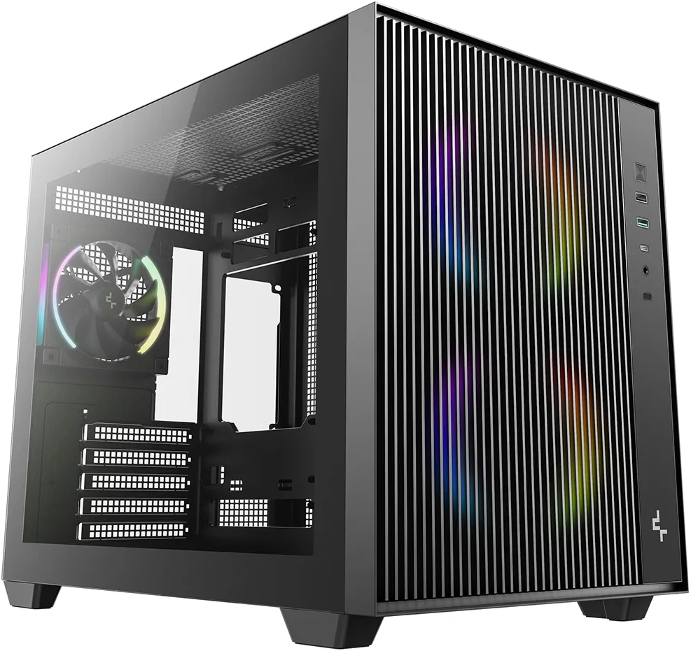Корпус Deepcool CG330 Mesh 3F черный без БП mATX 10x120mm 5x140mm 1xUSB2.0 1xUSB3.0 audio bott PSU