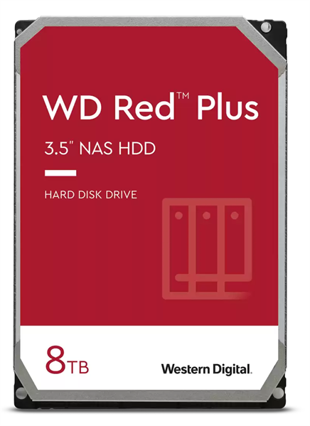 Жесткий диск Western Digital Red Plus NAS HDD 3.5" SATA 8TB, 5640 rpm, 256MB buffer, CMR, WD80EFPX, 1 year Жесткий диск Western Digital Red Plus NAS HDD 3.5" SATA 8TB, 5640 rpm, 256MB buffer, CMR, WD80EFPX, 1 year
