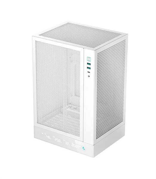 Корпус Deepcool CH170 DIGITAL WH без БП, белый, MINI-ITX (R-CH170-WHNPI0D-G-1)