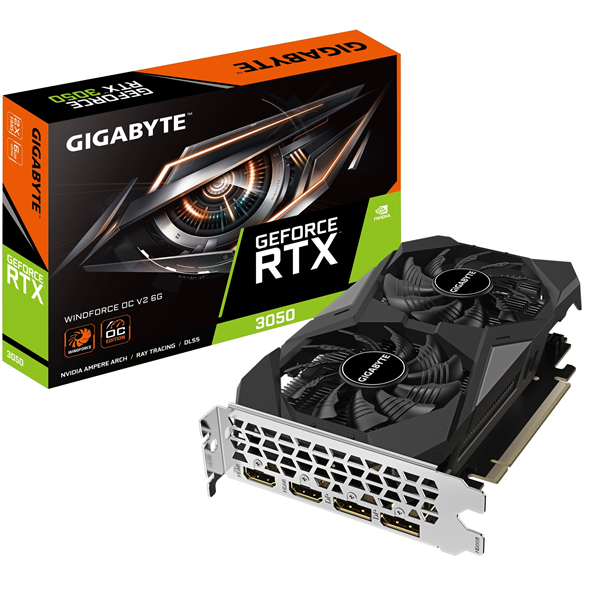 Видеокарта GIGABYTE RTX3050 WINDFORCE OC 6GB//RTX3050, HDMI*2, DP*2, 6G,D6 Видеокарта GIGABYTE RTX3050 WINDFORCE OC 6GB//RTX3050, HDMI*2, DP*2, 6G,D6