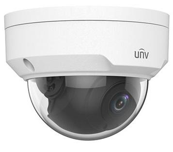 Камера Uniview Видеокамера IP купольная антивандальная, 1/2.8" 2 Мп КМОП @ 30 к/с, ИК-подсветка до 30м., 0.01 Лк @F2.0, объектив 4.0 мм, DWDR, 2D/3D DNR, Ultra 265, H.265, H.264, 2 потока, детекция движения,