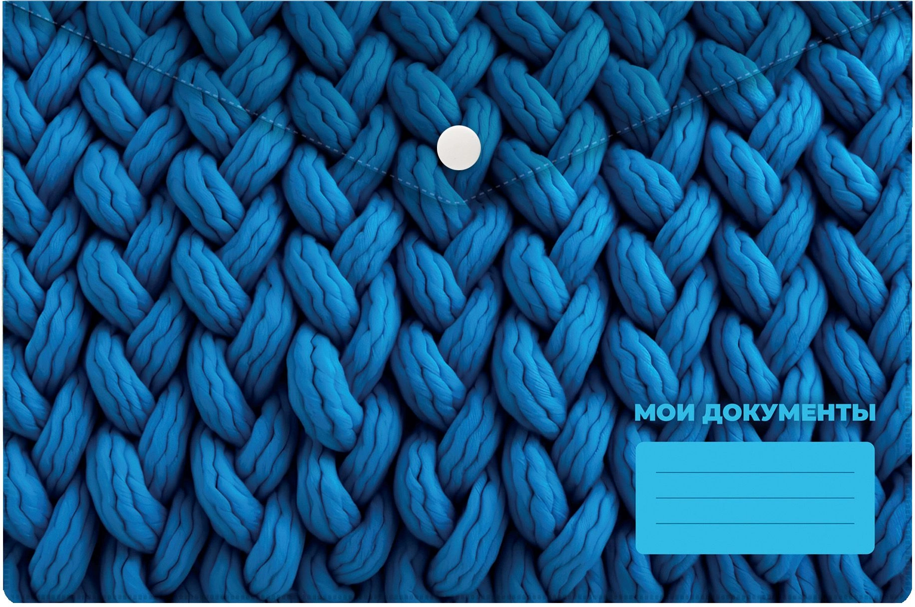 Конверт на кнопке Silwerhof FABRIC A5 непрозрачный пластик 0.25мм