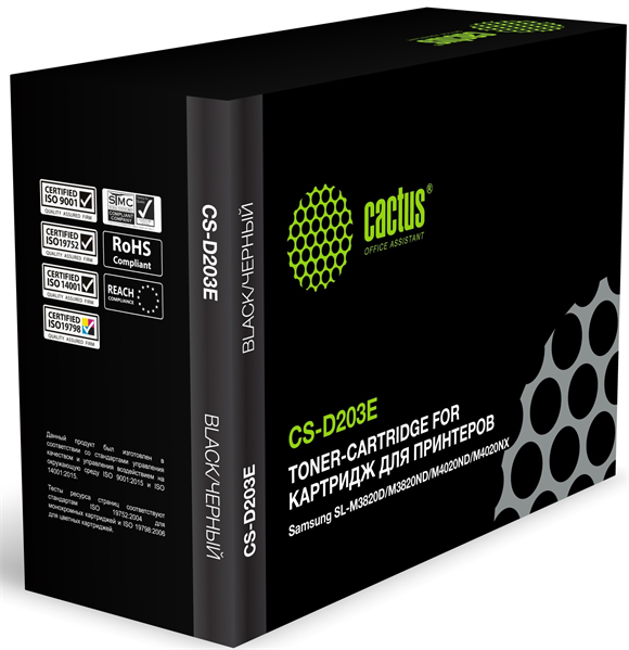 Картридж лазерный Cactus CS-D203E MLT-D203E черный (10000стр.) для Samsung SL-M3820D/M3820ND/M4020ND/M4020NX Картридж лазерный Cactus CS-D203E MLT-D203E черный (10000стр.) для Samsung SL-M3820D/M3820ND/M4020ND/M4020NX