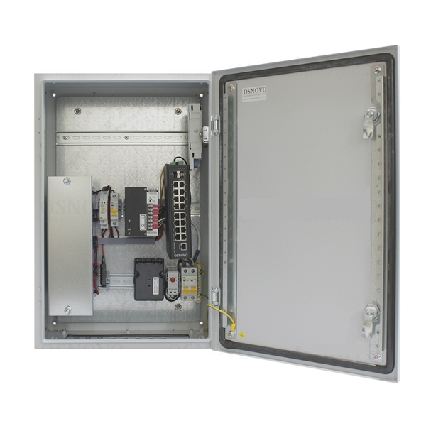 Уличный управляемый коммутатор OSNOVO OS-46TB1(SW-81602/ILS(port 90W)) Уличный управляемый (L2+) коммутатор на 18 портов с термостабилизацией, резервным питанием и функцией мониторинга температуры/влажности/напряжения на базе уличн Уличный управляемый коммутатор OSNOVO OS-46TB1(SW-81602/ILS(port 90W)) Уличный управляемый (L2+) коммутатор на 18 портов с термостабилизацией, резервным питанием и функцией мониторинга температуры/влажности/напряжения на базе уличн