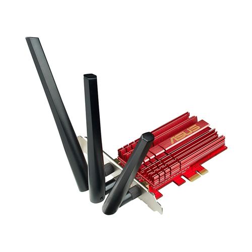 Адаптер ASUS PCE-AC68 // WI-FI 802.11ac, 1000 + 2167 Mbps PCI-E Adapter, 4 антенны ; 90IG00R0-BM0G00