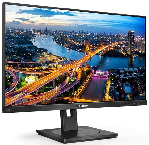 Монитор 27" Philips 275B1 2560x1440 75Гц  IPS W-LED 16:9 4ms DVI HDMI DP 1xUSB-B/3xUSB 3.2 50M:1 1000:1 178/178 300cd HAS Pivot Tilt Swivel Speakers PowerSensor Black (A)