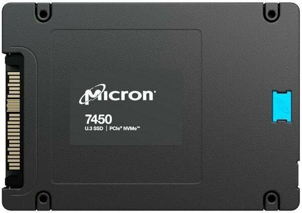 Твердотельный накопитель Micron 7450 PRO 7.68TB NVMe U.3 (15mm) PCIe NVMe Gen4 1x4 (v1.4) R6800/W5600MB/s 3D TLC MTTF 2М 1M/215K IOPS 14000TBW SSD Enterprise Solid State Drive, 1 year, OEM Твердотельный накопитель Micron 7450 PRO 7.68TB NVMe U.3 (15mm) PCIe NVMe Gen4 1x4 (v1.4) R6800/W5600MB/s 3D TLC MTTF 2М 1M/215K IOPS 14000TBW SSD Enterprise Solid State Drive, 1 year, OEM