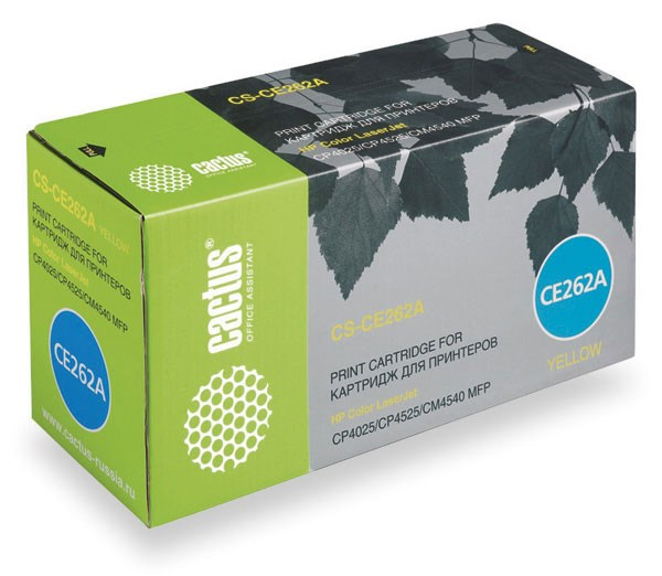 Картридж лазерный Cactus CS-CE262A CE262A желтый (11000стр.) для HP LJ CP4025/CP4525/CM4540 Картридж лазерный Cactus CS-CE262A CE262A желтый (11000стр.) для HP LJ CP4025/CP4525/CM4540