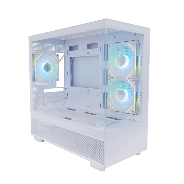корпус 1STPLAYER MIKU Mi5 ARGB White / mATX / 3x120mm ARGB fans / Mi5-WH-2FC7R-W-1FC7-W